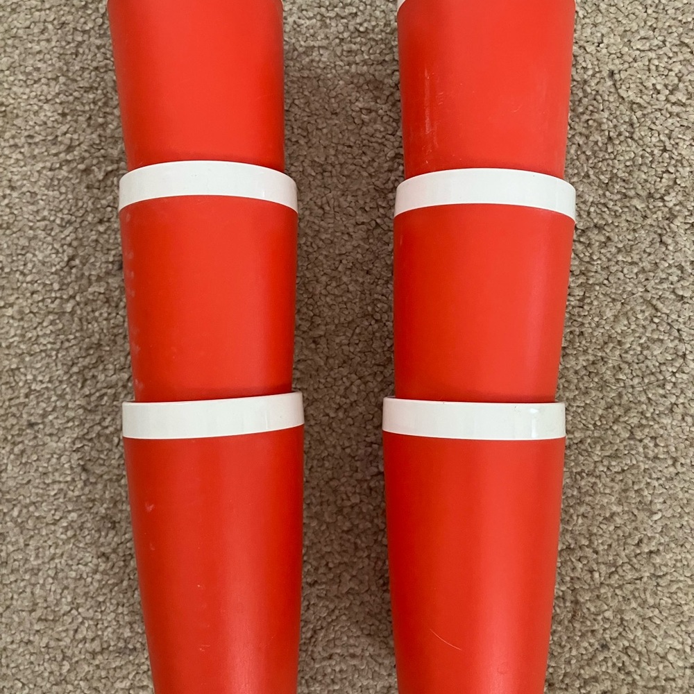 Set of Red and White Tumblers